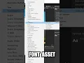 Creating a Font Asset From Font Unity