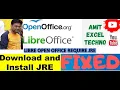 LIBRE OFFICE OPEN OFFICE REQUIREMENT OF JAVA RUNTIME ENVIRONMENT