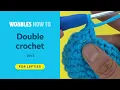Left-handed crochet How to do a double crochet stitch dc - step-by-step tutorial