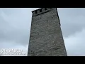 The cracked bell on the tower atop the highest mountain on Lake Orta