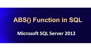 ABS Function in SQL