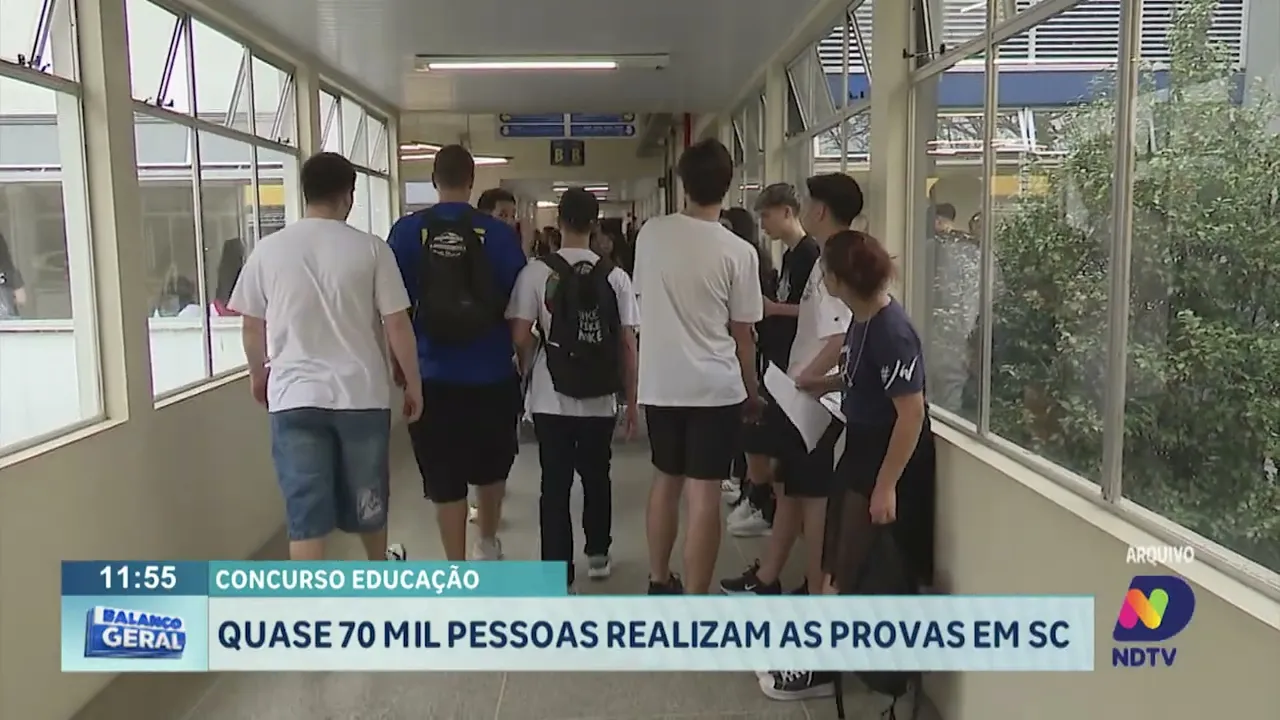 Concurso Educação: quase 70 mil pessoas realizam as provas em SC