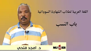 اللعة العربية لطلاب الشهادة السودانية باب النسب د أمجد فتحي 