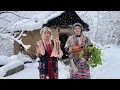 Lagu Mix of Snowy Day Cooking: Lamb Meat \u0026 Shank Stew with Fresh Village Bread