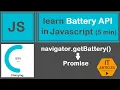 Battery Statics in HTML Page Battery API IT Articles