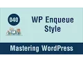 Mastering WordPress in Arabic - WP Enqueue Style Function