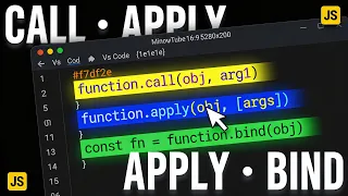 060 Call vs Apply vs Bind in JavaScript - When to Use Each One with Examples