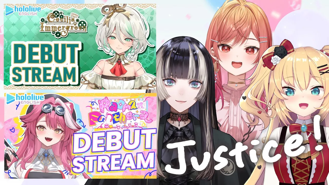 【Justice debut stream mirror part2】りりらでちゃまと一緒にENの新人ちゃんたちを見ようー!!【一条莉々華/hololive DEV_IS　ReGLOSS】