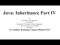 Java Inheritance Part IV Super class variable reference to Sub class object