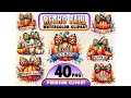 Retro Fall Png Bundle - Fall Vibes png BUNDLE