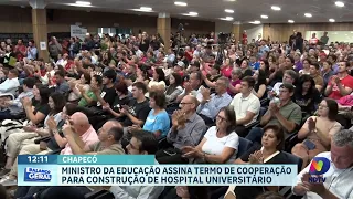 Termo confirma construção do Hospital Universitário e amplia saúde em SC