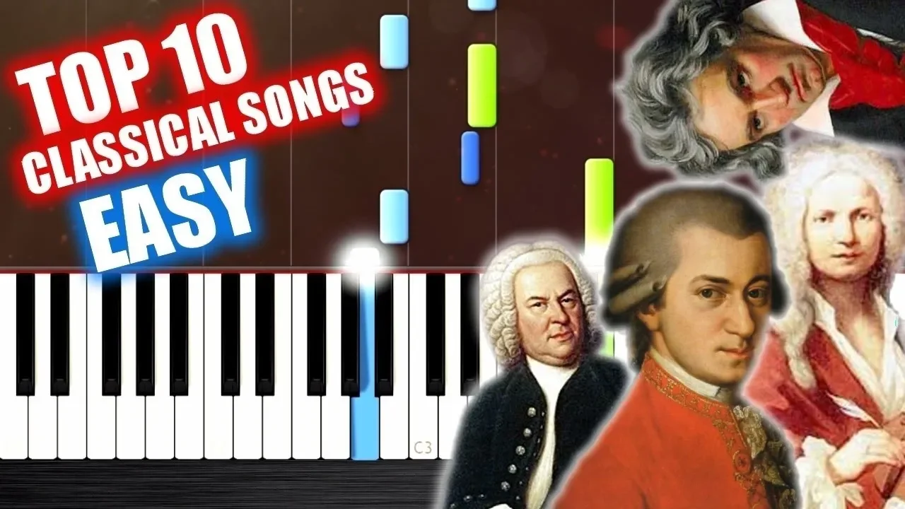 TOP 10 Classical Songs - EASY Piano Tutorials by PlutaX