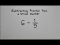 Lagu How to Subtract a Fraction from a Whole Number? Basic Fraction Review
