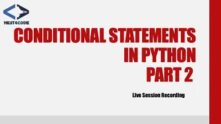Comparison Operator and Conditional Statements in Python