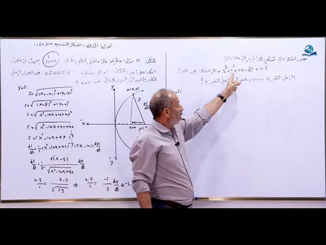 ⁣مادة الرياضيات للصف السادس الاعدادي : الفصل الثالث المعدلات الزمنية الجزء الخامس