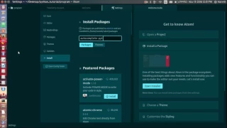 atom as python editor on ubuntu