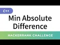 HackerRank C Minimum Absolute Difference in Array greedy algorithm solution