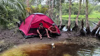 4 HARI AJAK CAMERAMAN HIDUP DI ALAM BERBURU & BERMALAM CARI IKAN, BURUNG DAN BUAH 😅 #bocahpecicilan