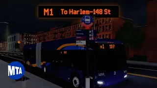 M1 Bus From Upper West Side To Harlem 148 St Full Route Roblox