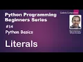 Python Basics - Literals
