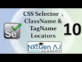 Selenium Tutorials for Beginners 10 TagName and ClassName Locators