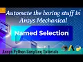 8 Named Selection Automate the boring stuff in Ansys Mechanical Ansys Python Scripting Tutorials