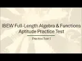 2026 IBEW Aptitude Math Test Full-Length Practice Test 33 Questions Answers