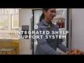 GE Appliances Side-by-Side Refrigerator with Integrated Shelf Support System
