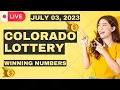Colorado Evening Live drawing Results July 03 2023 Pick 3 Cash 5 Colorado Lotto - Mega Millions