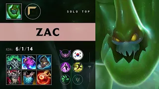 Zac Top vs Malphite - KR Master Patch 26 16