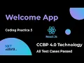 NXT WAVE CCBP 4 0 React js Welcome App Coding Practice 5 Solution