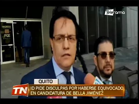 ID pide disculpas por haberse equivocado en candidatura de Bella Jiménez