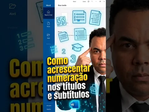 Como numerar títulos e subtítulos