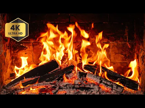 Download MP3 🔥 Crackling Fireplace 4K (10 HOURS). Burning Fireplace \u0026 Crackling Fire Sounds. Relaxing Fireplace