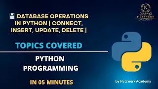 Database Operations in Python Connect Insert Update Delete