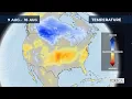 Monthly temperature forecast for the USA 2026