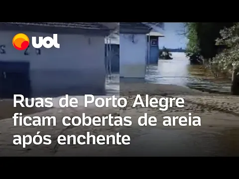 Download MP3 Ruas de Porto Alegre ficam cobertas de areia após água de enchente baixar
