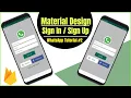 Material Design Login and Register Android Studio - WhatsApp Tutorial