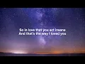 The Way I Loved You (Lyrics)  - Taylor Swift