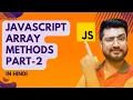 Array Methods Javascript Array Methods JavaScript Tutorial for beginners in Hindi