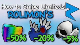 How to Snipe Roblox LIMITED ITEMS using Rolimon s