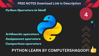 PYTHON PART 4 PYTHON OPERATORS ARITHMETIC OPERATORS ASSIGNMENT OPERATORS RELATIONAL OPERATORS