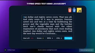 Javascript React Fast Typing game How to code game in javascript js Typing game