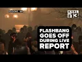 Flashbang goes off LIVE on-air in downtown Eugene