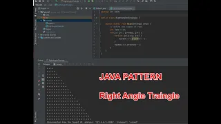 Java Pattern - Right-angled Triangle
