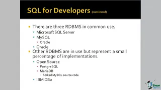 034 Relational Database Management Systems and SQL Language Training