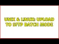 Unix Linux upload to sftp batch mode 2 Solutions