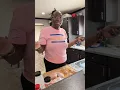 Mrs Netta is cooking Chicken broccoli Alfredo for Charles dinner