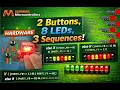 PIC16F877A 2xPush Button Control 8 LEDs 3 Sequences Interlocking based coding using MikroC