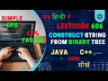 606 Construct String from Binary Tree JAVA Code C Code LeetCode DFS Hindi
